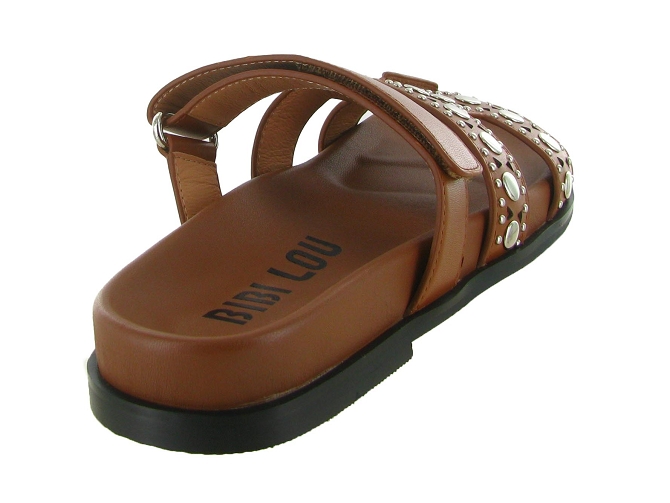 sandales et nu pieds - Mule Sabot - femme - Cuir - Marron - Bibi lou5901801_5