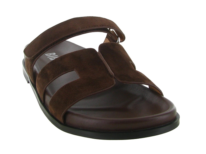 sandales et nu pieds - Mule Sabot - femme - Nubuck - Marron - Bibi lou5902001_3