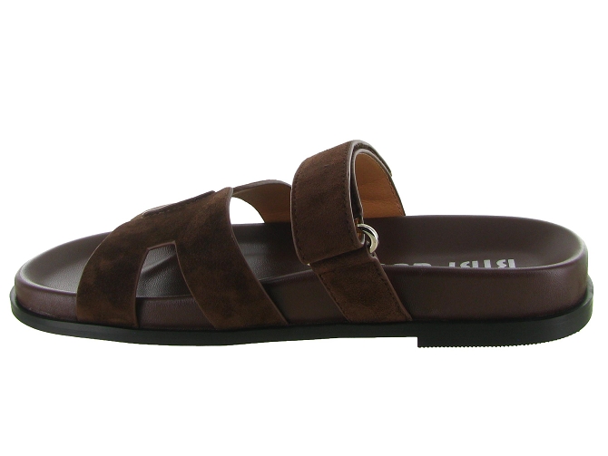 sandales et nu pieds - Mule Sabot - femme - Nubuck - Marron - Bibi lou5902001_4