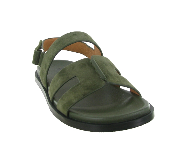 sandales et nu pieds - Mule Sabot - femme - Nubuck - Kaki - Bibi lou5902101_3