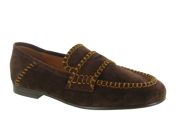 mocassins - Elégant - femme - Nubuck - Marron - Bibi lou