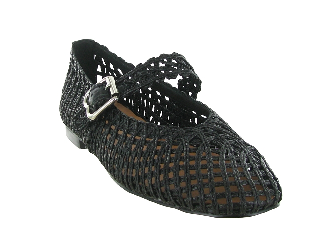 ballerines - Ballerine plate - femme - Raphia - Noir - Bibi lou5902802_3