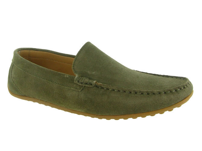 mocassins - Elégant - homme - Nubuck - Kaki - Al tei