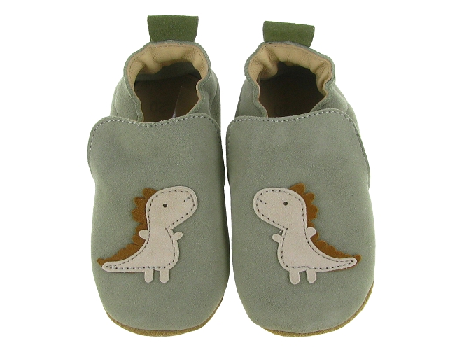 chaussons et pantoufles - Semelle souple - bebe garcon - Synthétique - Kaki - Bellamy