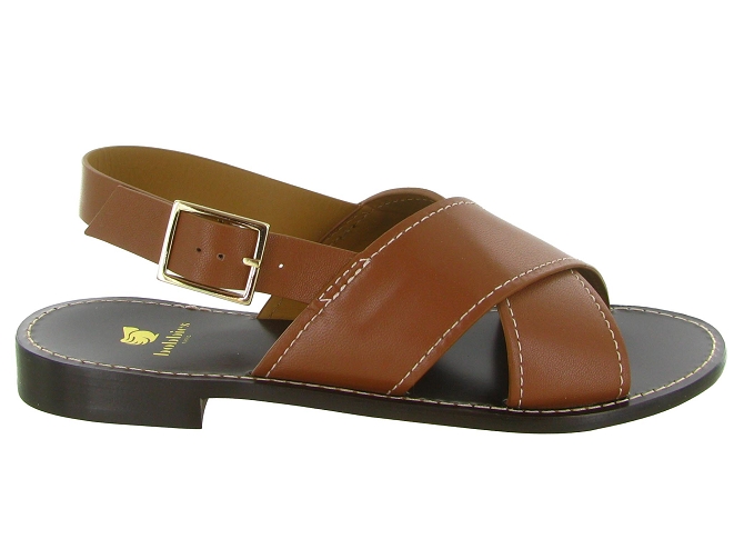 sandales et nu pieds - Confort - femme - Cuir - Camel - Bobbies5906201_2
