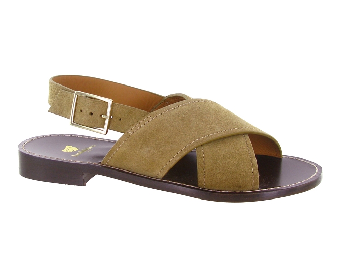 sandales et nu pieds - Confort - femme - Cuir - Marron - Bobbies