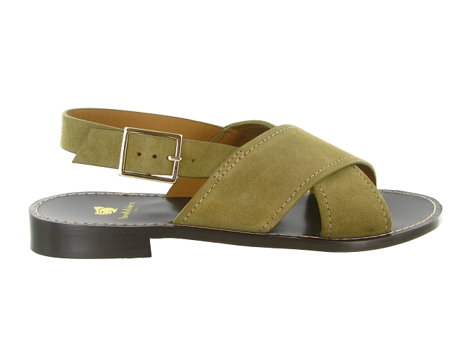 sandales et nu pieds - Confort - femme - Cuir - Marron - Bobbies5906202_2