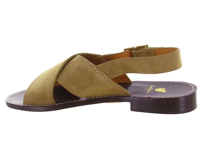sandales et nu pieds - Confort - femme - Cuir - Marron - Bobbies5906202_4