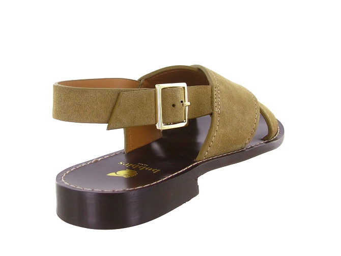 sandales et nu pieds - Confort - femme - Cuir - Marron - Bobbies5906202_5