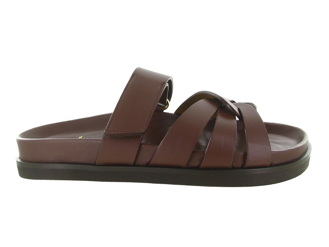 sandales et nu pieds - Mule Sabot - femme - Cuir - Marron - Bobbies5906401_2