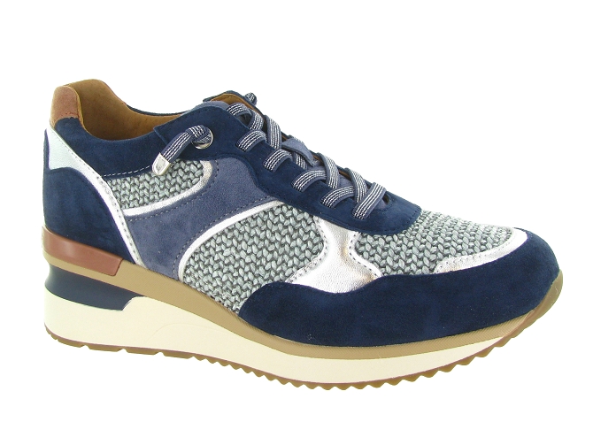 baskets et sneakers - Tendance - femme - Cuir - Bleu Marine - Mamzelle