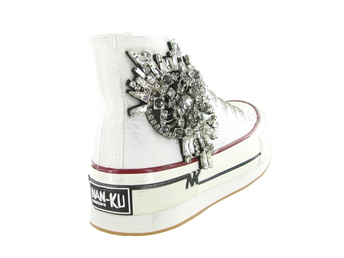 baskets et sneakers - Confort - femme - Toile  - Blanc - Nan ku5907502_5