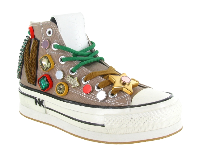 baskets et sneakers - Confort - femme - Toile  - Taupe - Nan ku