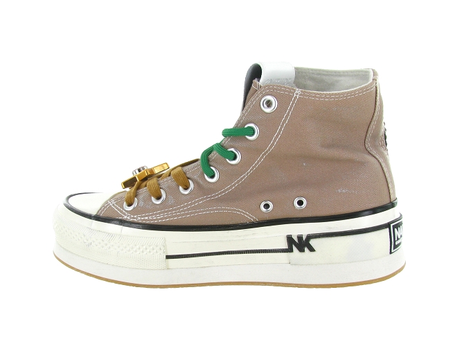 baskets et sneakers - Confort - femme - Toile  - Taupe - Nan ku5907602_4