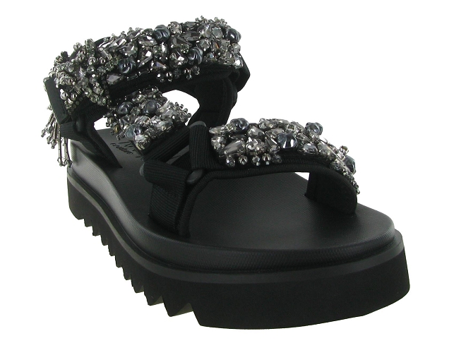 sandales et nu pieds - Casual - femme - Toile  - Noir - Nan ku5907801_3