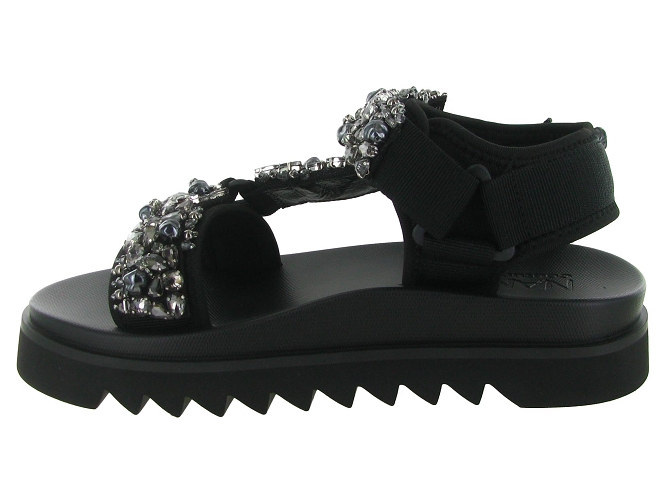 sandales et nu pieds - Casual - femme - Toile  - Noir - Nan ku5907801_4