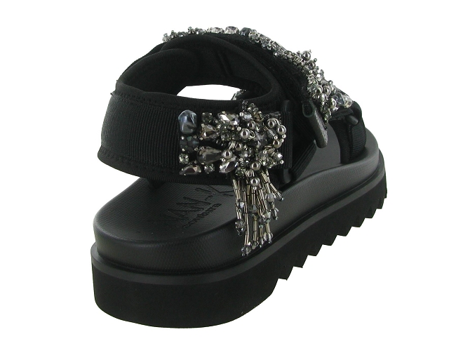 sandales et nu pieds - Casual - femme - Toile  - Noir - Nan ku5907801_5