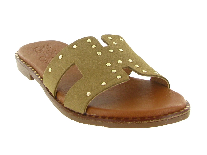 sandales et nu pieds - Mule Sabot - femme - Nubuck - Beige - Oh my sandals5908201_3