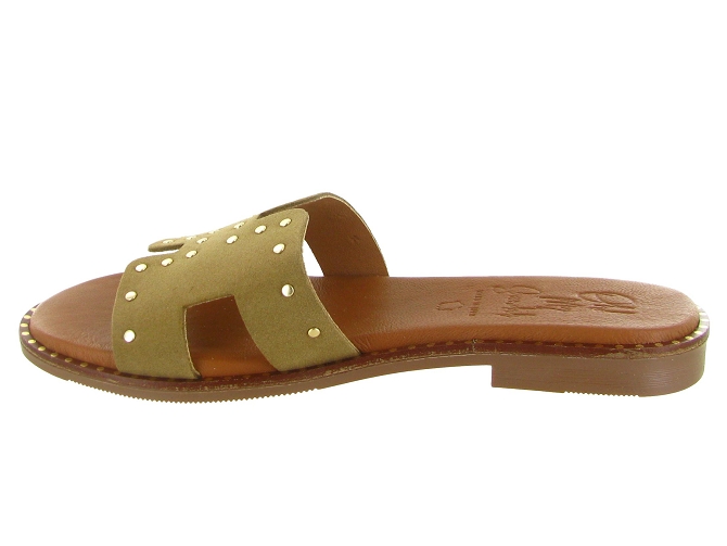 sandales et nu pieds - Mule Sabot - femme - Nubuck - Beige - Oh my sandals5908201_4