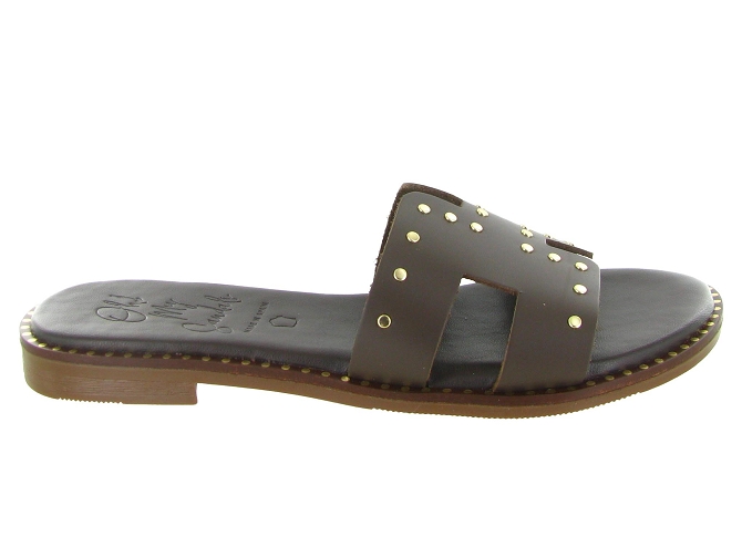 sandales et nu pieds - Mule Sabot - femme - Nubuck - Marron - Oh my sandals5908202_2