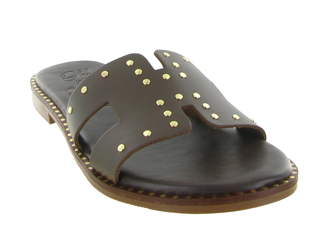sandales et nu pieds - Mule Sabot - femme - Nubuck - Marron - Oh my sandals5908202_3