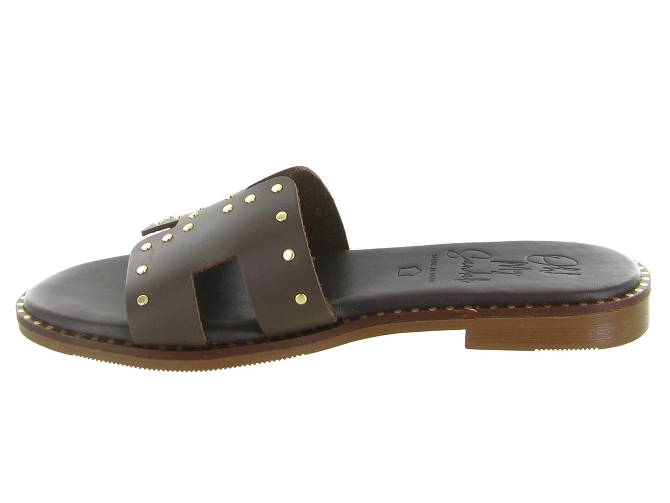 sandales et nu pieds - Mule Sabot - femme - Nubuck - Marron - Oh my sandals5908202_4