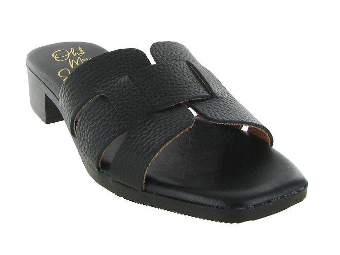 sandales et nu pieds - Mule Sabot - femme - Cuir - Noir - Oh my sandals5908301_3