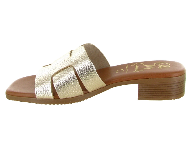 sandales et nu pieds - Mule Sabot - femme - Cuir - Or - Oh my sandals5908302_4