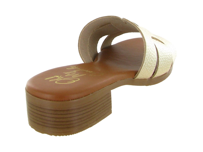 sandales et nu pieds - Mule Sabot - femme - Cuir - Or - Oh my sandals5908302_5