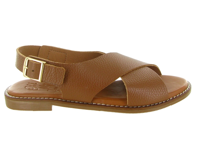 sandales et nu pieds - Confort - femme - Cuir - Camel - Oh my sandals5908401_2