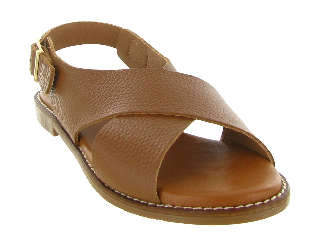 sandales et nu pieds - Confort - femme - Cuir - Camel - Oh my sandals5908401_3