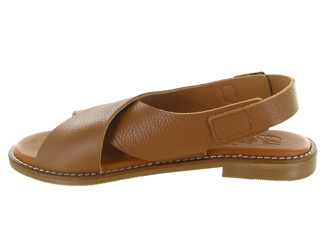 sandales et nu pieds - Confort - femme - Cuir - Camel - Oh my sandals5908401_4