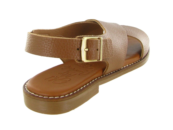 sandales et nu pieds - Confort - femme - Cuir - Camel - Oh my sandals5908401_5