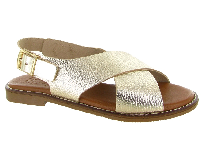 sandales et nu pieds - Confort - femme - Cuir - Or - Oh my sandals