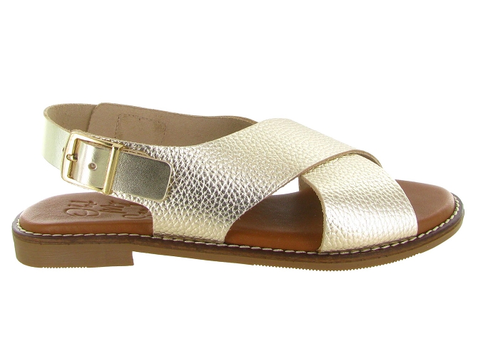 sandales et nu pieds - Confort - femme - Cuir - Or - Oh my sandals5908402_2