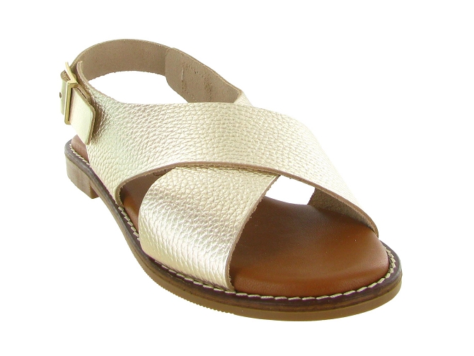 sandales et nu pieds - Confort - femme - Cuir - Or - Oh my sandals5908402_3