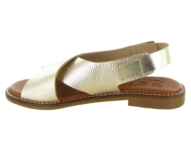 sandales et nu pieds - Confort - femme - Cuir - Or - Oh my sandals5908402_4