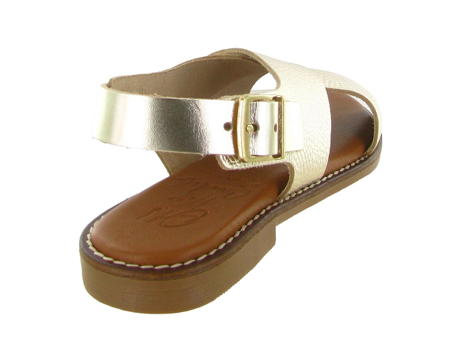 sandales et nu pieds - Confort - femme - Cuir - Or - Oh my sandals5908402_5