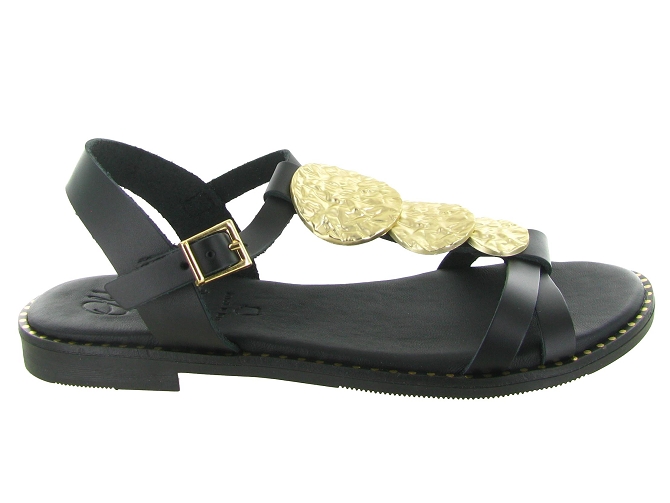 sandales et nu pieds - Confort - femme - Cuir - Noir - Oh my sandals5908501_2