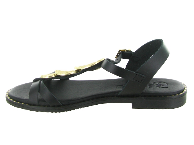 sandales et nu pieds - Confort - femme - Cuir - Noir - Oh my sandals5908501_4