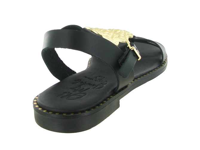 sandales et nu pieds - Confort - femme - Cuir - Noir - Oh my sandals5908501_5