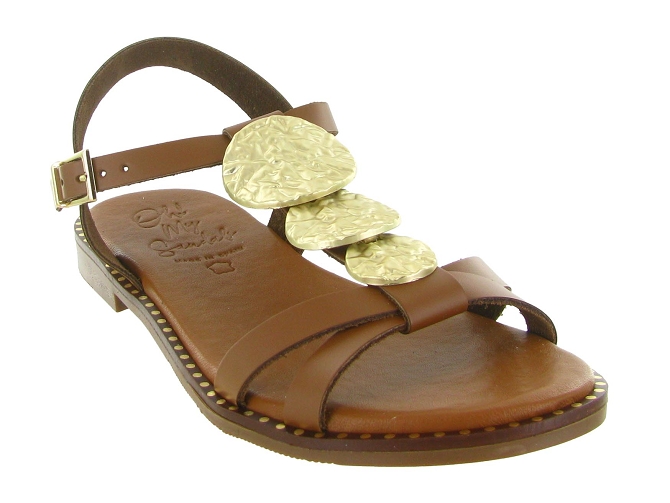 sandales et nu pieds - Confort - femme - Cuir - Marron - Oh my sandals5908502_3