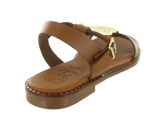 sandales et nu pieds - Confort - femme - Cuir - Marron - Oh my sandals5908502_5