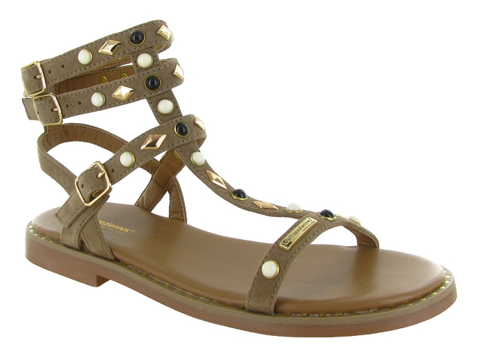 sandales et nu pieds - Confort - femme - Cuir - Beige - Les tropeziennes