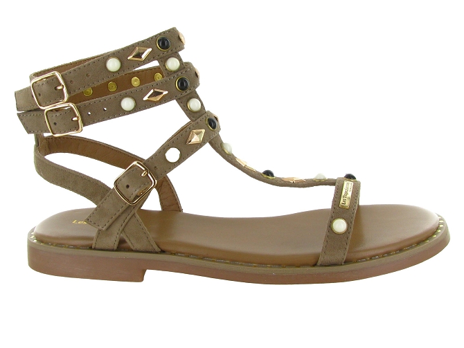 sandales et nu pieds - Confort - femme - Cuir - Beige - Les tropeziennes5909401_2