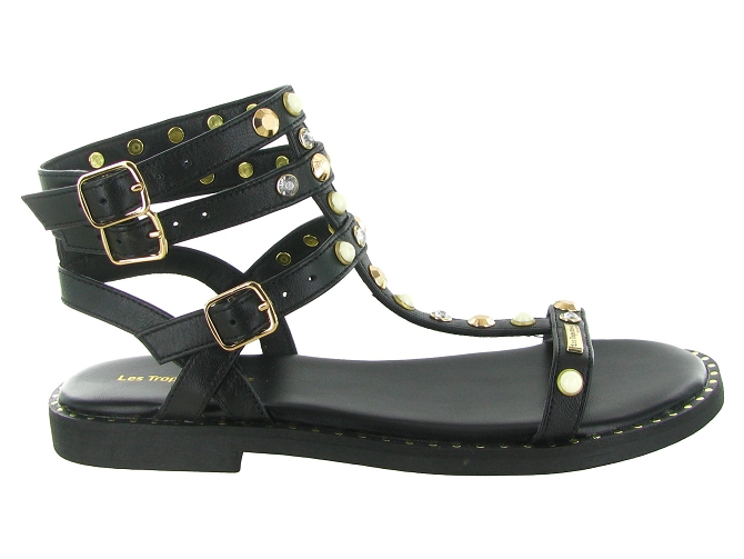 sandales et nu pieds - Confort - femme - Cuir - Noir - Les tropeziennes5909501_2