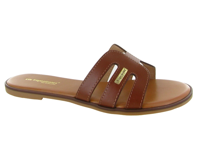 sandales et nu pieds - Mule Sabot - femme - Cuir - Marron - Les tropeziennes
