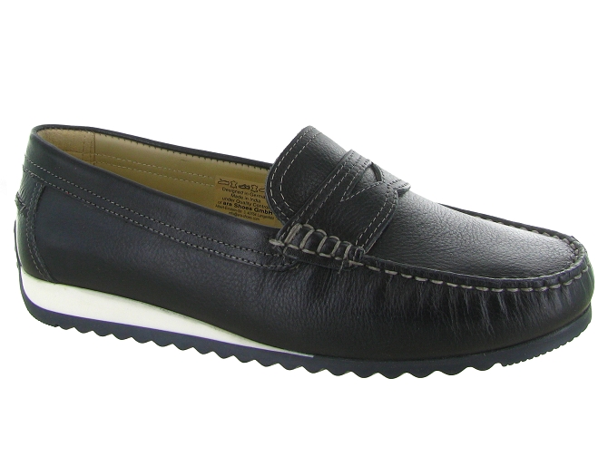 mocassins - Elégant - femme - Cuir - Bleu - Ara