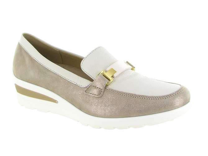 mocassins - Elégant - femme - Cuir - Argent - Ara