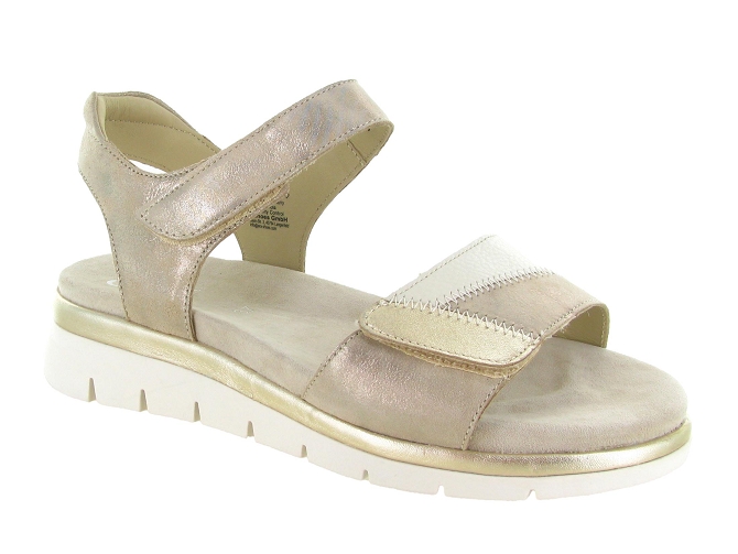 sandales et nu pieds - Confort - femme - Cuir - Crème - Ara